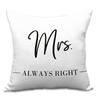 Valentine's Day Letters Black and White Cotton Linen Super Soft Peach Leather Velvet Pillowcase Sofa Home Cushion Cover