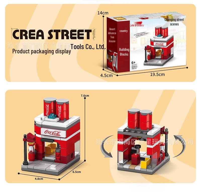 

Совместимые с Lego Серия «Уличная сцена» DIY Маленькие блоки - Детские развивающие игрушки в подарок