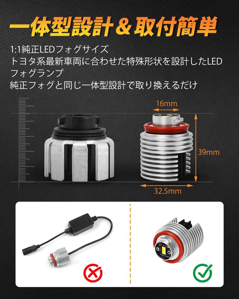 BORDAN L1B LED Fog Lights with Memory New Toyota OEM Memory Super Vehicle Inspection Quick No Modification Fits Toyota Hiace 7th Noah 90 of Dual-Color