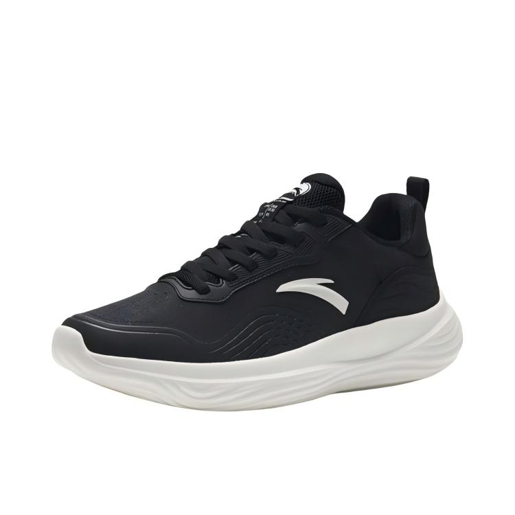 Anta Fashionable Comfortable Versatile Shock Absorption Support Lightweight Low Top Training Shoes Men Sneaker Black Ivory-White 112517795R-1