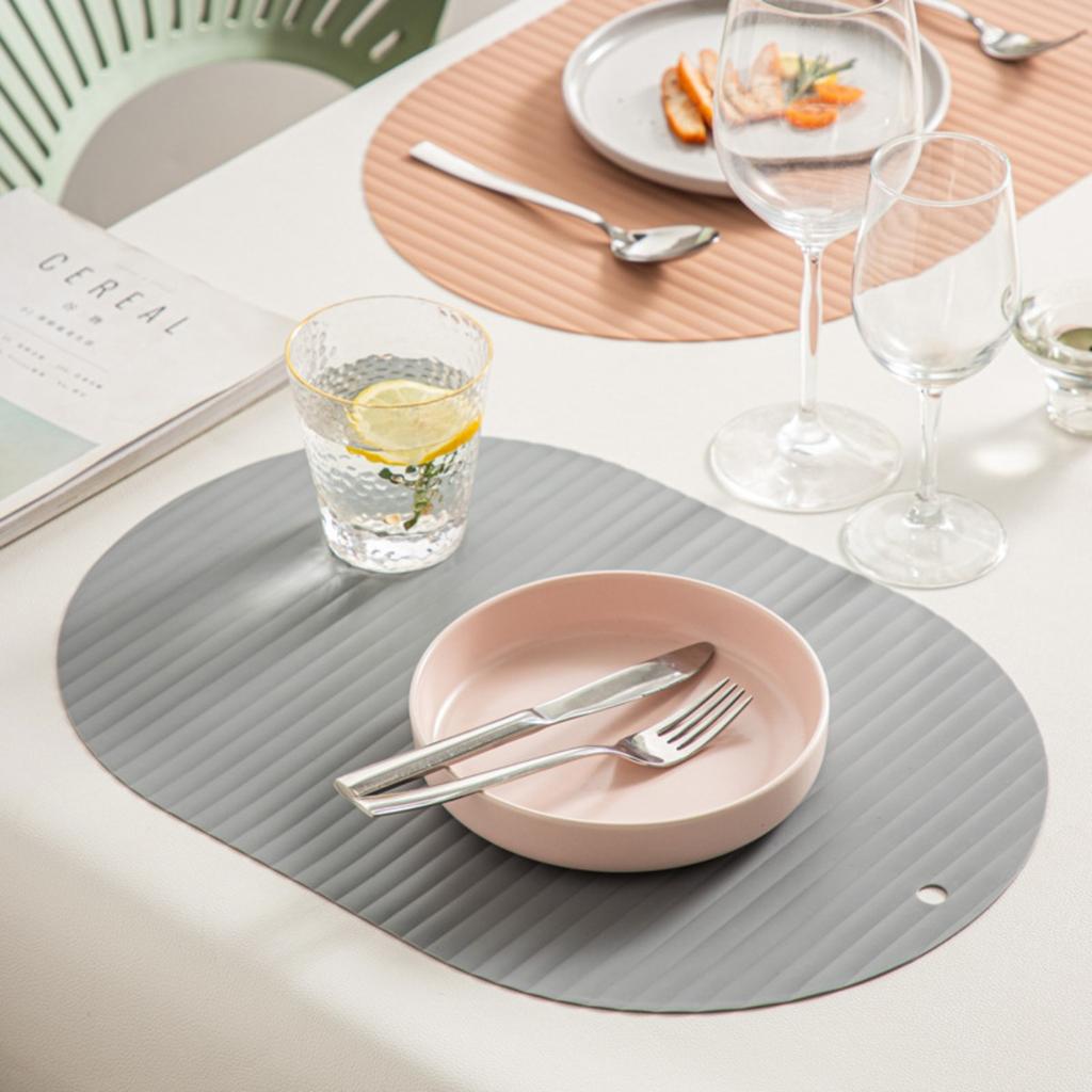 Household Circular Minimalist Dining Mat, Thermal Insulation Mat, Silicone High Temperature Resistant and Heat-resistant