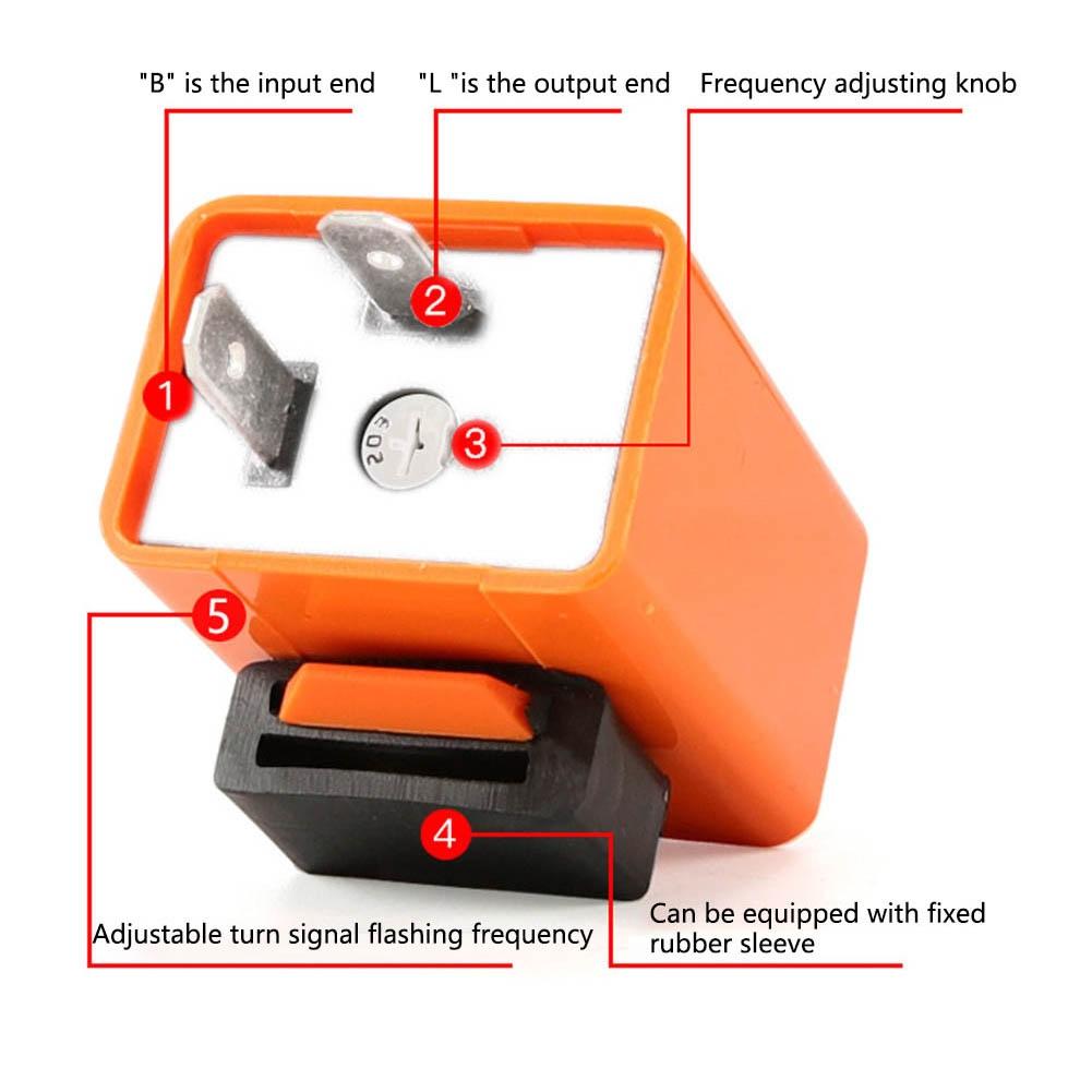 Motorcycle Motor Flash Switch Motorcycle Adjustable LED Blinker Relay