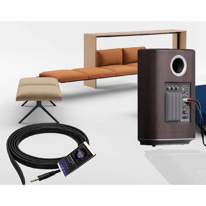 3,5 auf 2 Cinch Audiokabel 25 Fuß, 3,5 mm Aux auf 2 Cinch Stecker Stereo Audio Y-Kabel