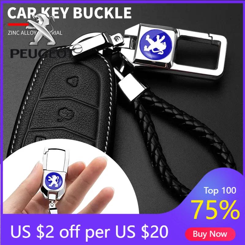 2026 Het Bilklistermärke Mode 3D Metall Bil Styling Nyckelring Nyckelring Ring Nyckelhållare För Peugeot 508 2008 5008 307 308 3008 206