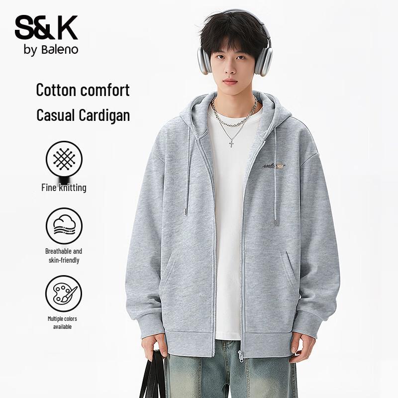 Baleno Men s S&K Series Hooded Zip-Up Sweatshirt Jacket 2XL