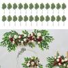 Künstliche grüne Pflanzenzweige 24 Stück 62cm für Hochzeitsfeier Für Esstisch Raumdekoration und Blumengestecke