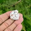 Natural Rainbow Moonstone Rough Stackable Adjustable Ring 925 Silver