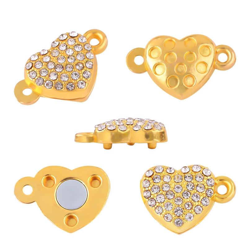 Useful Necklace Bracelet Connector Buckle Extender Connector Hook Rhinstone Magnetic Clasps New Accessories Silver Gold DIY