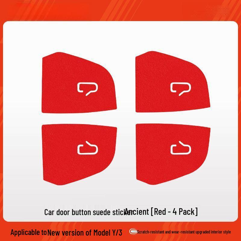 Tesla Model 3/Y Door Button Stickers - New Version Interior Protective Patches