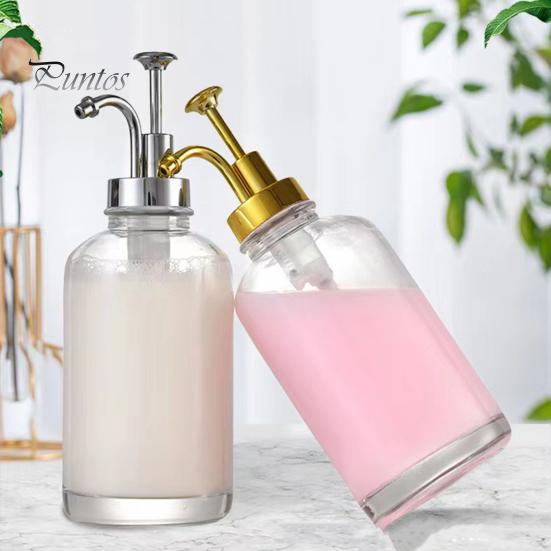 2 Stück 17 Unzen Kaffee-Sirup-Spender, Klarglas-Sirup-Pumpflasche, Kaffee-Bar-Zubehör, Shampoo-Spender für Zuhause, Hotel, Restaurant