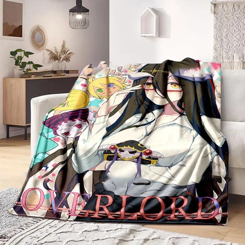 3D Print Overlord Anime Blanket Soft Sofa Cover Throw Blanket Fleece Tapestry Lightweight Warm Bed Blankets for Bedroom Couch