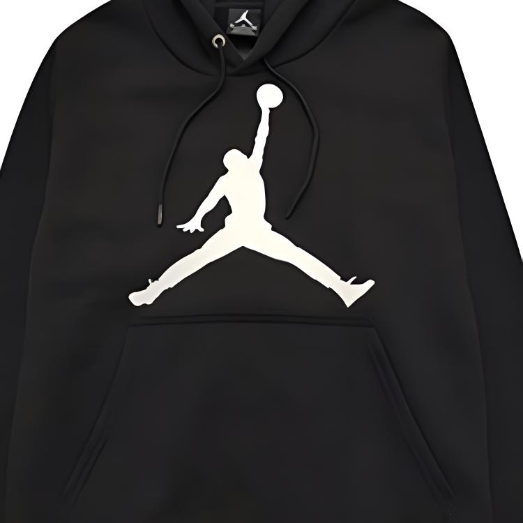 Jordan Jump Man Logo Print Fleece Sports Training Hoodie Men Tops Black BQ9236-010