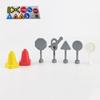 Large Building Block Traffic Accessories: Lights, Warning & No Honking Signs