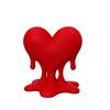 Melting Heart Sculpture 3D Printed Dripping Heart Figurine Romantic Modern Home Decoration for Room Desk Shelf Decor