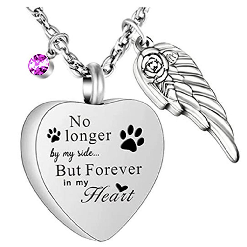 Sturdy Stainless Steel Heart Wing Locket Necklace for Ashes or Perfume Sentimental Keepsake for Memories Daily Use