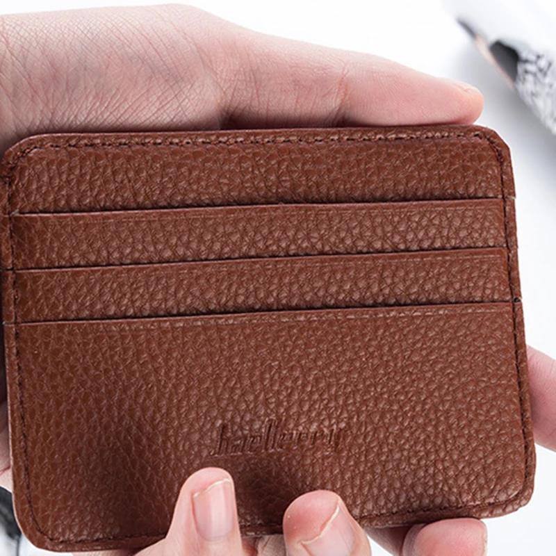 Ultra Slim Front Pocket Wallet Mens Women Wallet With Card Slots Portable Convenient Travel Credit Card Holder Wallet Money Clip