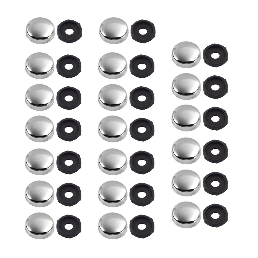 20Pcs Decorative Mirror Fixing Screws Plastic Washers Flat Cap Decorative Cover Nails for Advertising Screw Fasteners