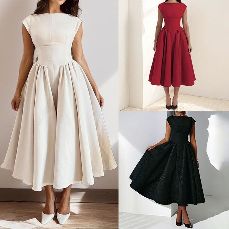 2026 Damenmode Französisch Reine Begierde Elegant Einfarbig Rückenfrei Schlankes Kleid