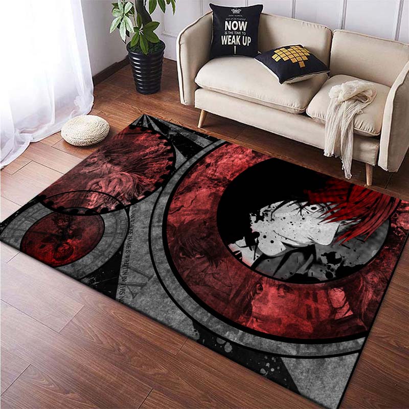 Japanese Anime Death Note Kira Floor Mats Square Carpets for Bedroom Living Room Home Decoration  Rugs Soft Velvet Mat  Area