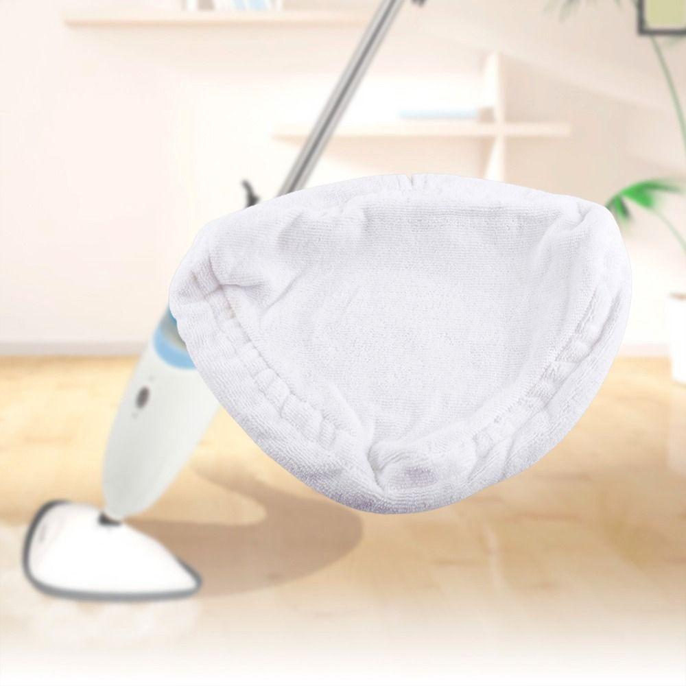 4pcs White Replacement Mop Pads Triangular Shape Microfiber Cleaning Pads  Steam Cleaning