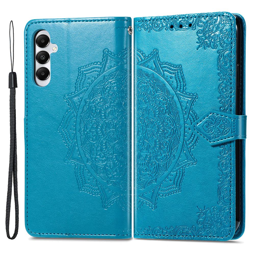 Pour Samsung Galaxy A05s 4G Étui de téléphone magnétique en relief Motif mandala