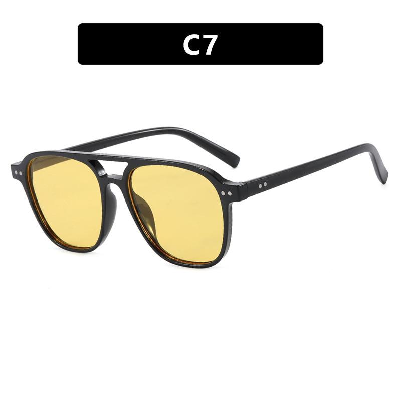 

Солнцезащитные очки с двойным лучом в форме жабы, солнцезащитные очки-пилот с защитой от ультрафиолета, модные солнцезащитные очки для мужчин и женщин as shown