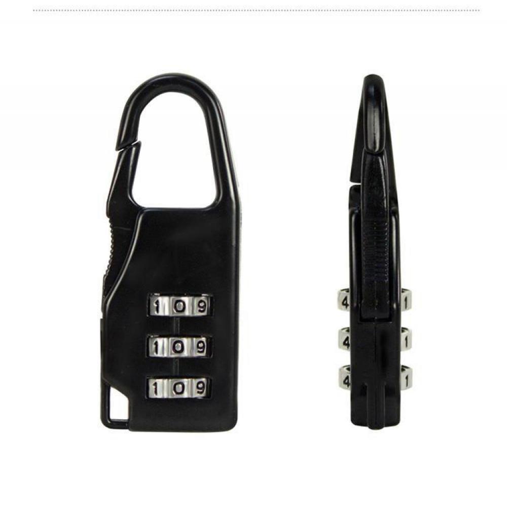 

2026 Mini 3 Digit Dial Resettable Combination Travel Luggage Suitcase Lock Padlock Backpack password lock contraseña чорний
