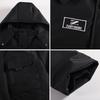 5-12 Years Kids Winter Mid-length Hooded Cotton Jacket Letter Icon Cargo Pocket Coat Boys Outdoor Windproof Sports Outerwear