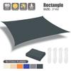Grey Sun Shade Sail Waterproof Garden Sunscreen Awning Canopy with Free Ropes 95%UV Block Shade Sail Canopy Garden Shelter Cover
