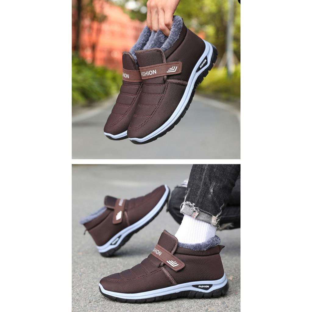 Pantofi pentru bărbați, Pantofi din bumbac, Cizme din bumbac, Grosime de catifea, Cizme pentru bărbați, Pantofi călduroși, Cizme de zăpadă, Cizme scurte