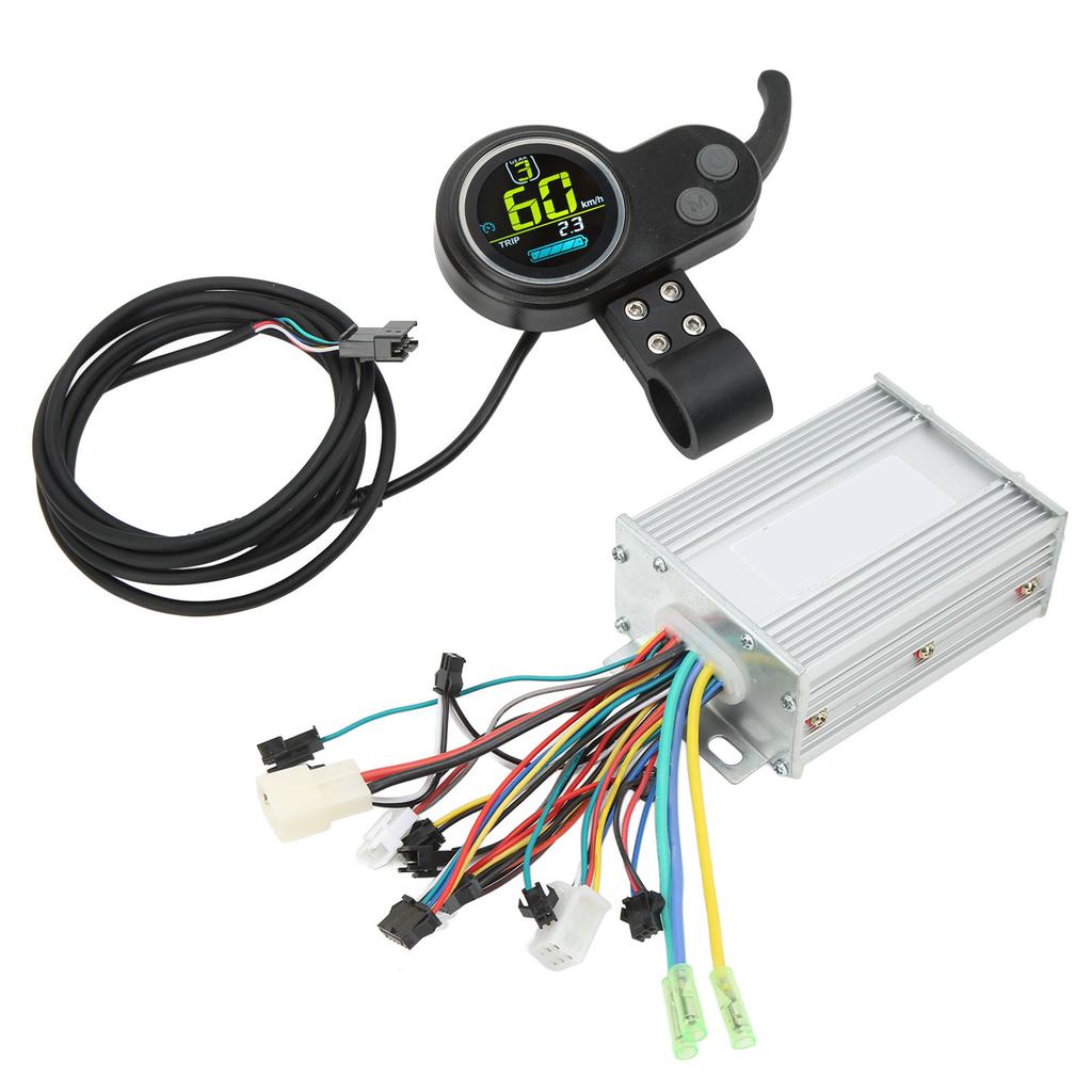 Kit de contrôleur de trottinette électrique 450W Affichage LCD couleur rond avec accélérateur au pouce Contrôleur de trottinette électrique pour