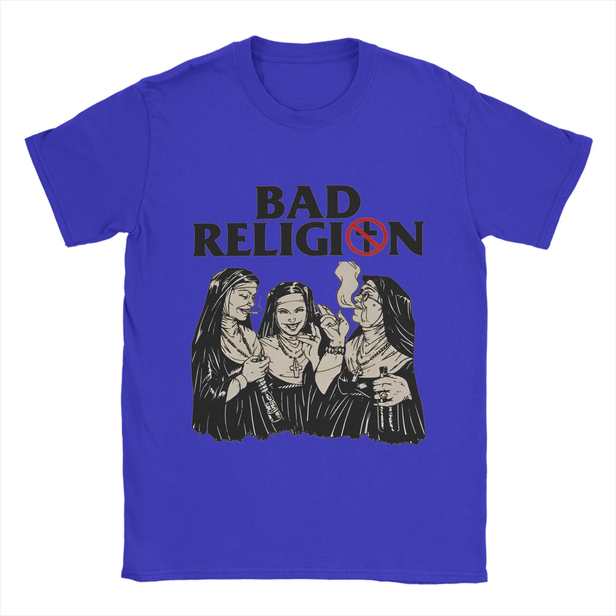 

Повсякденні футболки Bad Religion для чоловіків з круглим вирізом 100% бавовна Футболки з коротким рукавом Класичні топи L