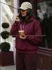 Autumn/Winter Oversize Lapel Half-Zip Slimming Hoodie - Comfy Outdoor Commuter Top