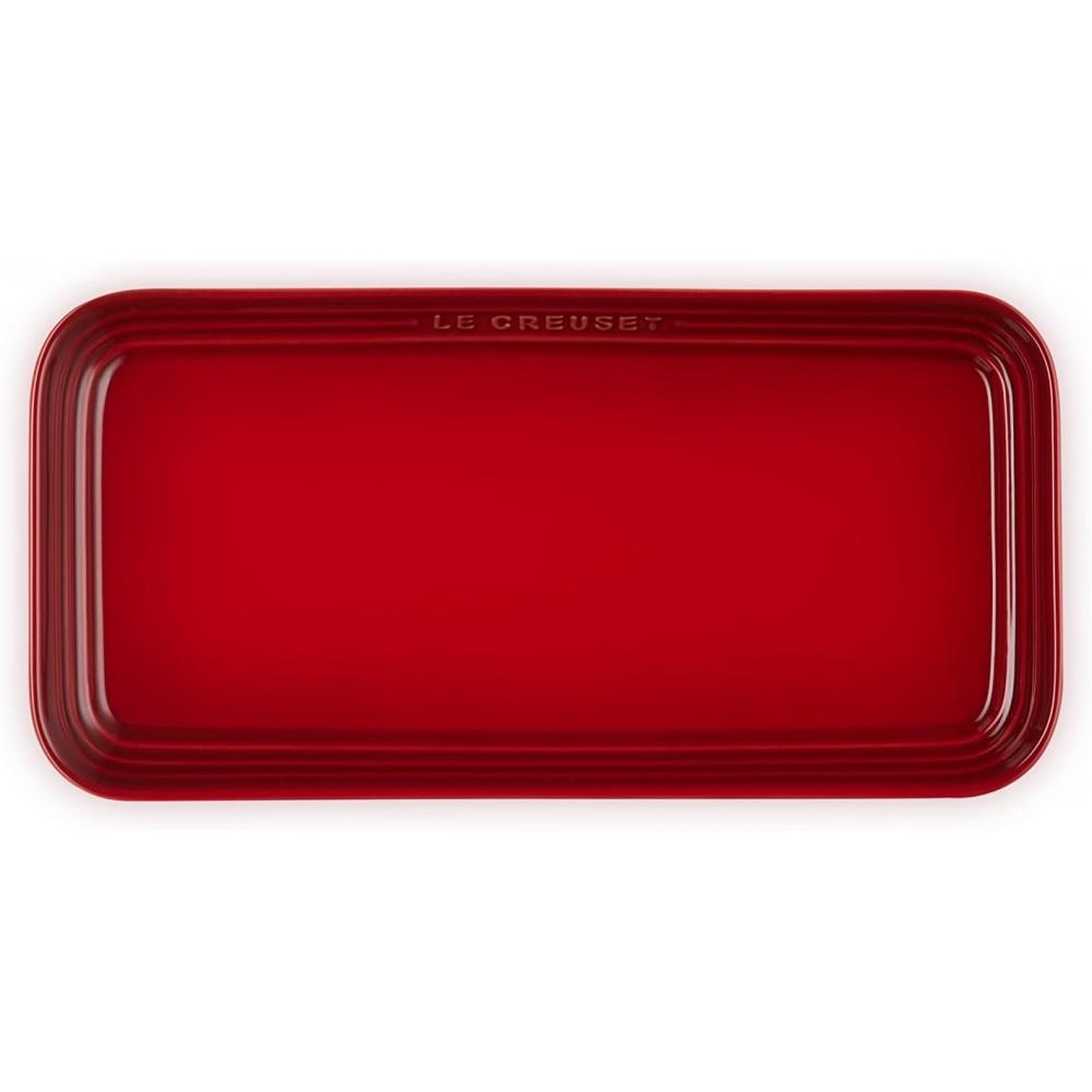 Le Creuset Rectangular Plate 25cm Cherry Red Microwave Oven Dishwasher Safe
