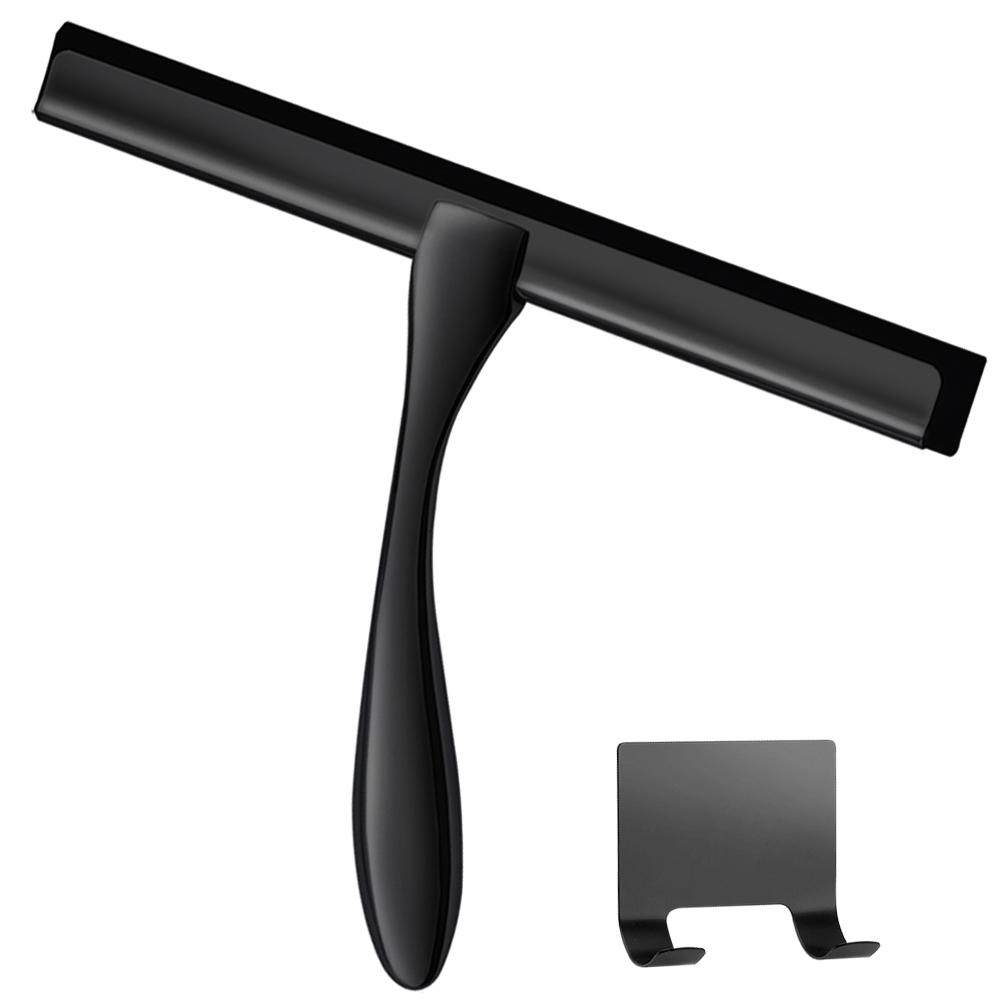 10/12'' INCH Shower Window Squeegee Silicone Rubber Blade With Adhesive Hook For Bathroom Hotel Mirror Glass Car Cleaning Tools