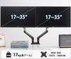 ETHU Heavy Duty 15KG Support PC Dual Monitor Arm Dual 2 Screen LCD Display Arm Compatible with Inches VESA 75x75mm 100x100mm 17-35