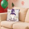 Festive Holiday Throw Pillow Cover with Glitter Sparkle and Iconic Santa Claus Snowman and Elk Designs for Sofa