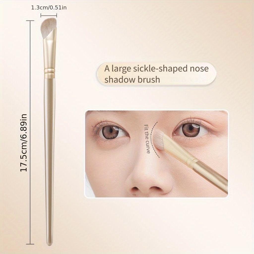 

1pc Angled Nose Contour & Blending Brush - Soft Synthetic Bristles for 3D Shading/Highlighting Makeup Tool for All Skin Types