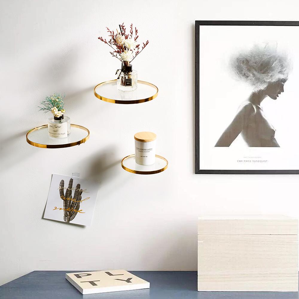 Simple Glass Ledges Decoration Home Teen Living Room Bedroom Wall Decor Shelve Plant Flower Pot Rack  Decorative