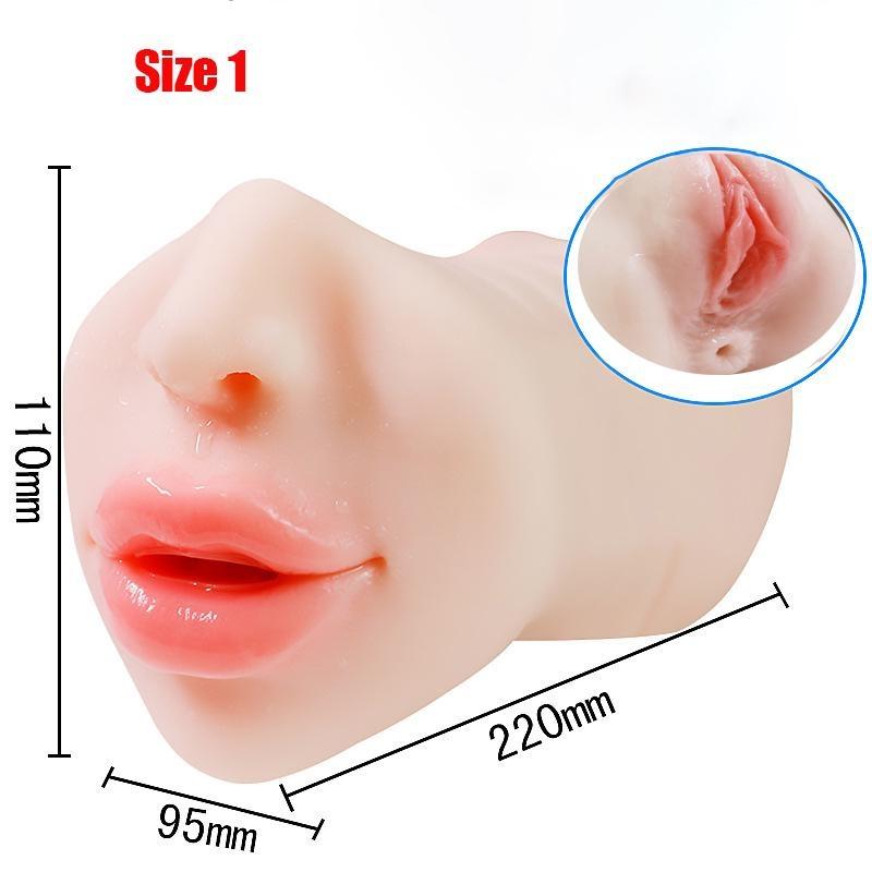 3 In 1 Pocket Pussy Male Masturbators Sex Doll with Realistic Textured Mouth Vagina and Tight Anus Masturbator Deep Throat Oral Adult Sex Toys