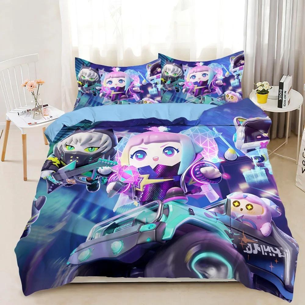 3D Eggy Party Bedding Sets Comforter Quilt Duvet Cover Pillow Case Kids Adult Size Soft Comfortable