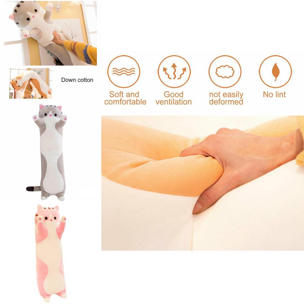 Cozy Long Cat Plush Toy Soft Stuffed Doll Ideal For Kids Gift And Home Decor Needs