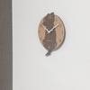 Stylish Wooden Pendulum Clock Featuring a Stray Dog, Featuring a Brown Chihuahua Dog. Silent, Perfect for Bedrooms, Homes, or Any Room.