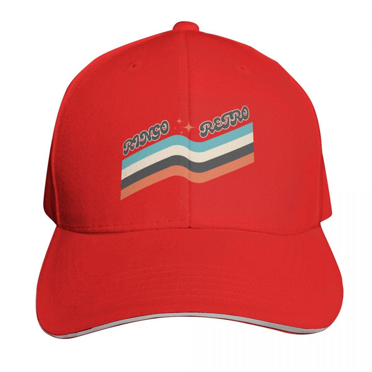 Ringo Retro Lines Baseball Cap Trucker Cap Hat Unisex For The Sun Hat Baseball Cap sun caps Unisexs Tennis Womens