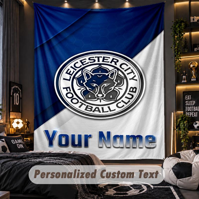 TapestryLeicester City Custom Name Text Personalized Wall Hanging Tapestry Home Wall Decor