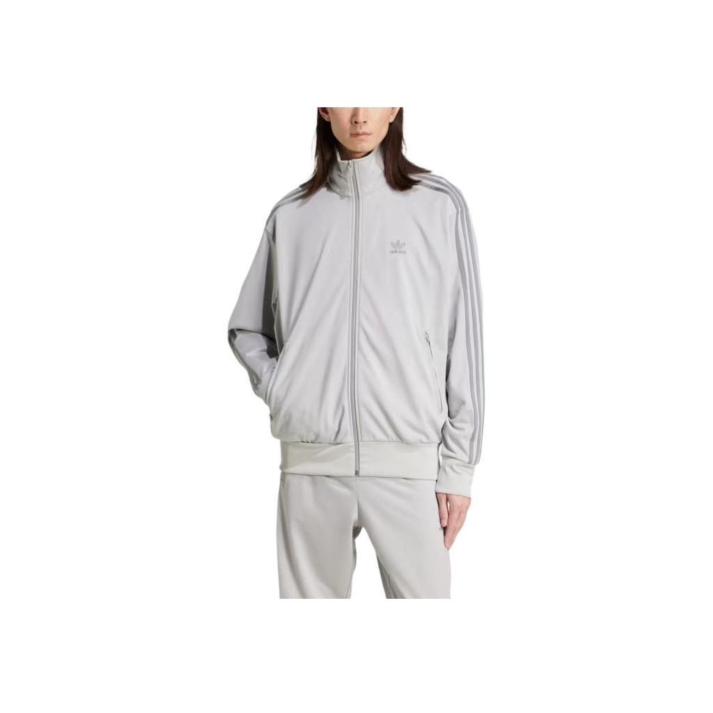 adidas Adicolor Stand Collar Comfortable Loose Long Sleeve Jacket Men Jacket Gray JP2542