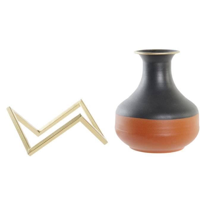 Vase décoratif - Multicolore - Design moderne - 23 cm - Métal