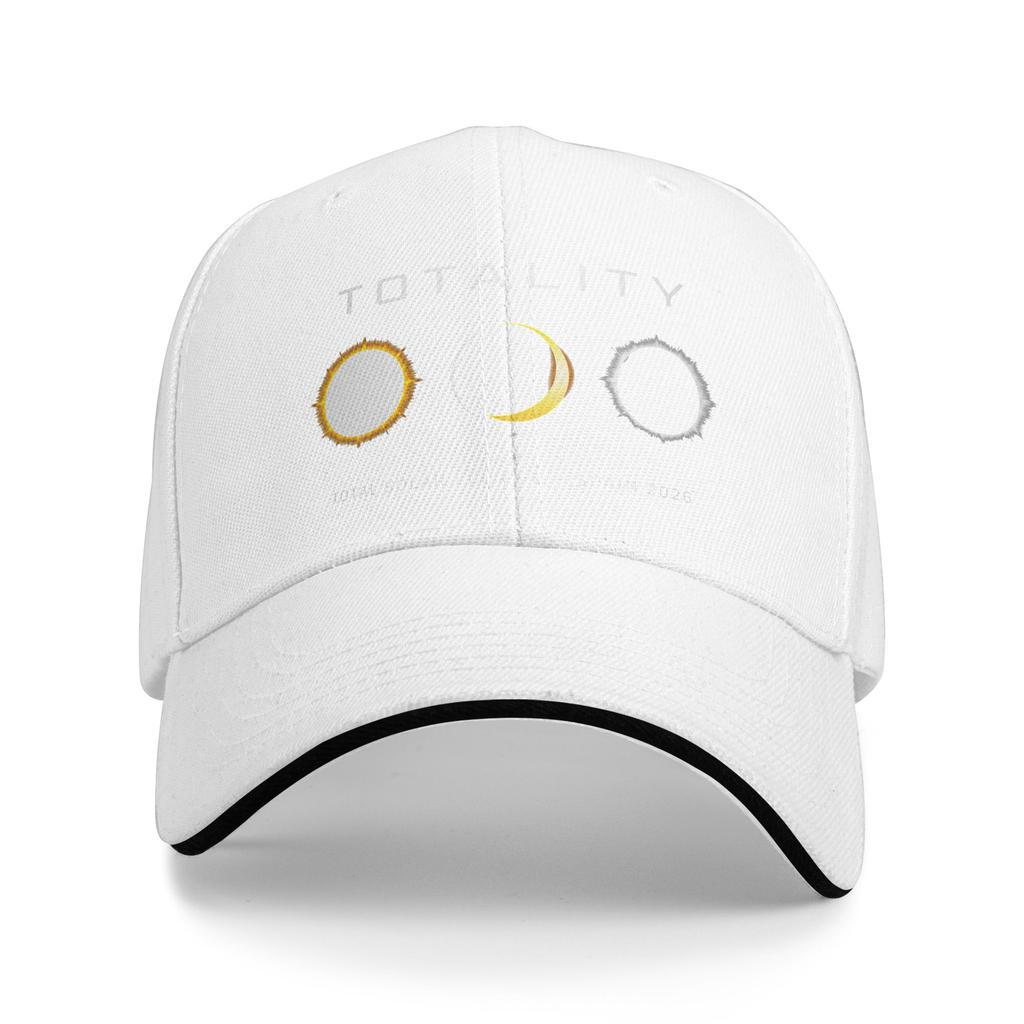 Spain Total Solar Eclipse  Totality Sandwich Baseball Cap Fashion Astronomy for Unisex Women Polyester Sun Cap Sports Adult Hat
