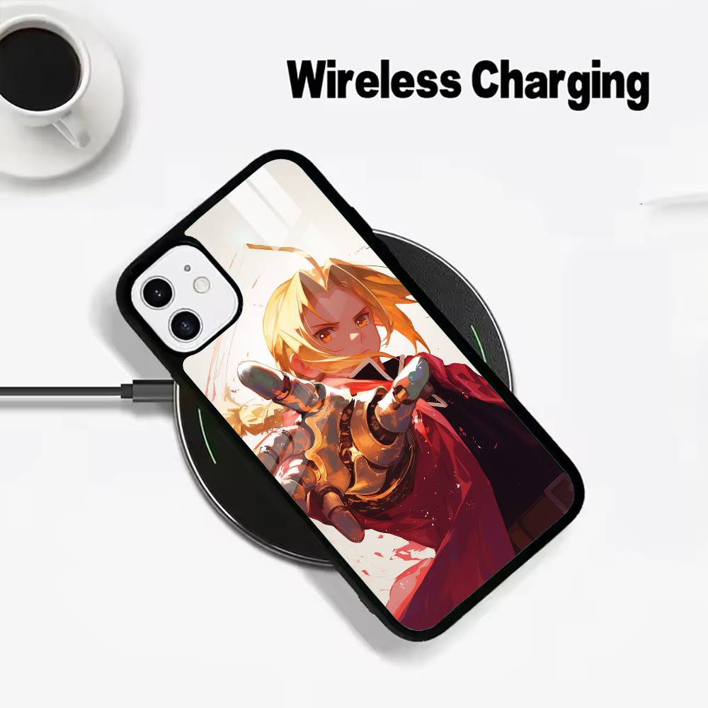 Fullmetal -Alchemist-Edward -Elric Pentru iPhone17 16 15 14 13 12 11 Plus Pro Max Plus Încărcător Wireless Carcasă Telefon