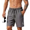 Men Athletic Shorts with Drawstring Waist Zipper Pockets Lightweight Breathable Quick Dry Sportswear for Training Running Gym Workout